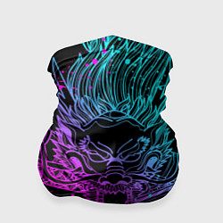 Бандана НЕОНОВЫЕ ДРАКОНЫ NEON DRAGON БРЫЗГИ КРАСОК