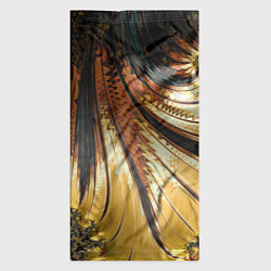 Бандана-труба Черный с золотым фрактал Абстракция, цвет: 3D-принт — фото 2