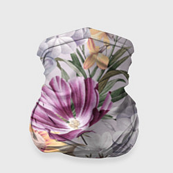 Бандана-труба Цветы Романтический Букет, цвет: 3D-принт
