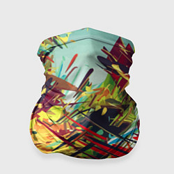 Бандана-труба Смелые мазки краски Экспрессионизм Bold strokes of, цвет: 3D-принт
