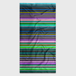 Бандана-труба Яркие неоновые тонкие полосы, цвет: 3D-принт — фото 2