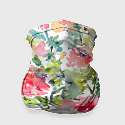 Бандана-труба Floral pattern Watercolour Summer, цвет: 3D-принт