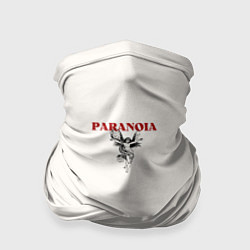 Бандана Paranoia, красный текст с ангелом