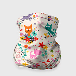 Бандана-труба COLORFUL FUNNY KITTENS, цвет: 3D-принт