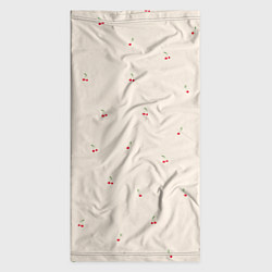 Бандана-труба Вишня на бежевом фоне, цвет: 3D-принт — фото 2