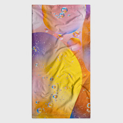 Бандана-труба Абстрактные фигуры и пузырьки - Оранжевый, цвет: 3D-принт — фото 2