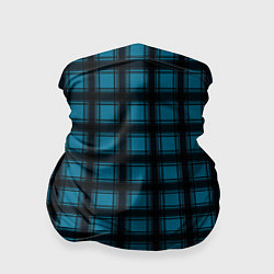 Бандана-труба Black and blue plaid, цвет: 3D-принт