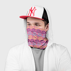 Бандана-труба Волны - узоры класические, цвет: 3D-принт — фото 2