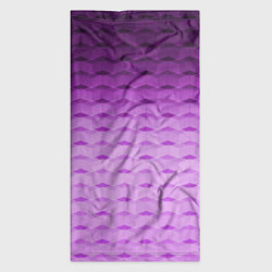 Бандана-труба Фиолетово-розовый геометрический узор Градиент, цвет: 3D-принт — фото 2