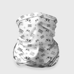 Бандана-труба 90s pattern on white, цвет: 3D-принт