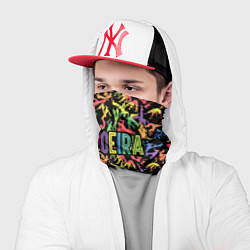 Бандана-труба Capoeira colorful mens, цвет: 3D-принт — фото 2