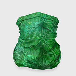 Бандана-труба Узорчатый зеленый стеклоблок имитация, цвет: 3D-принт