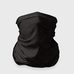 Бандана-труба Красные плитки на черном фоне, цвет: 3D-принт