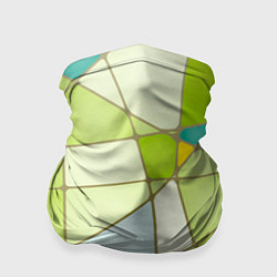 Бандана-труба Абстрактный салатовый стеклянный паттерн, цвет: 3D-принт