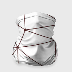 Бандана-труба Геометрические линии на белом фоне, цвет: 3D-принт