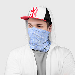 Бандана-труба Абстракция Голубой текстура Зима, цвет: 3D-принт — фото 2