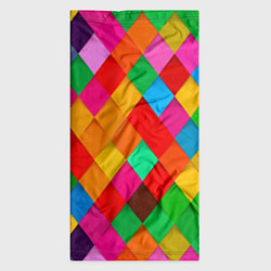 Бандана-труба Цветные лоскуты - пэчворк, цвет: 3D-принт — фото 2