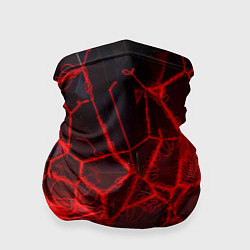 Бандана-труба Кристаллы в красных нитях, цвет: 3D-принт