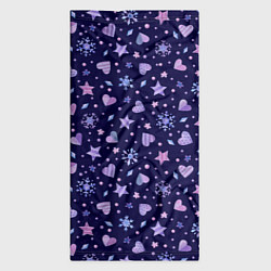 Бандана-труба Новогодние сердечки, цвет: 3D-принт — фото 2