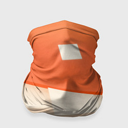 Бандана-труба Абстрактные геометрические оранжевые и светлые фиг, цвет: 3D-принт