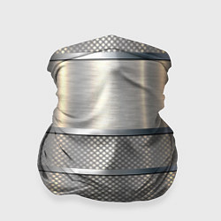 Бандана-труба Металлические полосы - текстура алюминия, цвет: 3D-принт