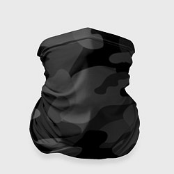Бандана-труба Черный ночной камуфляж, цвет: 3D-принт