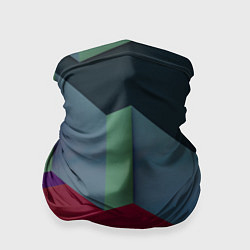 Бандана-труба Геометрическое наложение кубов и фигур, цвет: 3D-принт