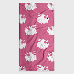 Бандана-труба Сексуальные кролики на розовом, цвет: 3D-принт — фото 2