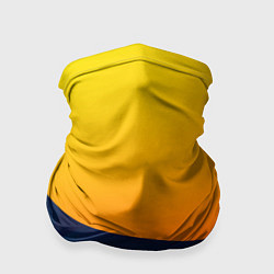 Бандана-труба Двойной цвет: жёлтый и синий, цвет: 3D-принт
