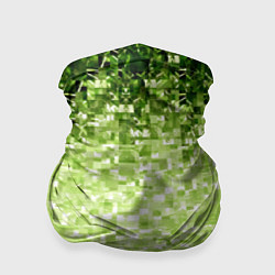 Бандана-труба Геометрическое зелёное искажение в пространстве, цвет: 3D-принт