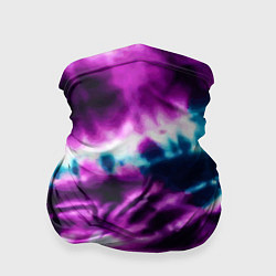 Бандана-труба Тай дай фиолетовый узор, цвет: 3D-принт