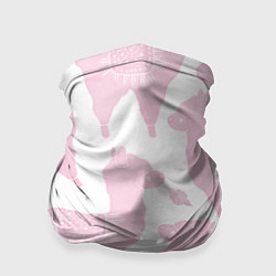 Бандана-труба Розовые альпаки - паттерн, цвет: 3D-принт