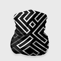Бандана-труба Черно белый лабиринт, цвет: 3D-принт