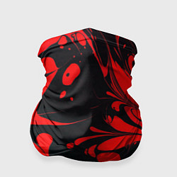 Бандана-труба Красно-черный узор, цвет: 3D-принт