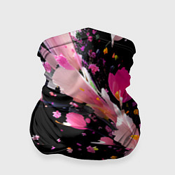 Бандана-труба Вихрь розовых лепестков, цвет: 3D-принт