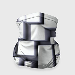 Бандана-труба Объемные белые плиты, цвет: 3D-принт