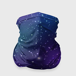 Бандана-труба Фиолетовая розовая звездная туманность в космосе, цвет: 3D-принт