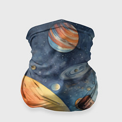 Бандана-труба Инопланетный пейзаж: арт нейросети, цвет: 3D-принт