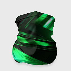 Бандана-труба Зеленая неоновая абстракция, цвет: 3D-принт