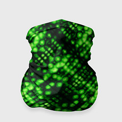 Бандана-труба Зеленые точечные ромбы, цвет: 3D-принт