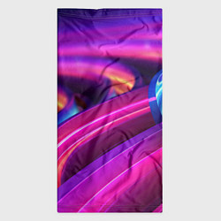 Бандана-труба Неоновые абстрактные волны, цвет: 3D-принт — фото 2