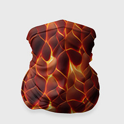 Бандана-труба Огненная мозаичная текстура, цвет: 3D-принт