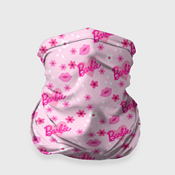 Бандана-труба Барби, сердечки и цветочки, цвет: 3D-принт