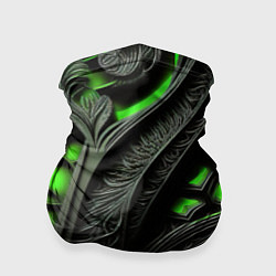 Бандана-труба Green black abstract, цвет: 3D-принт