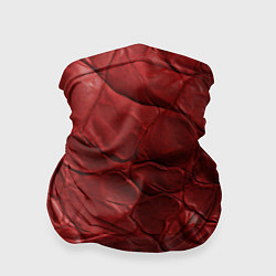 Бандана-труба Черная красная текстура, цвет: 3D-принт