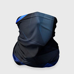 Бандана-труба Черная и голубая текстура, цвет: 3D-принт