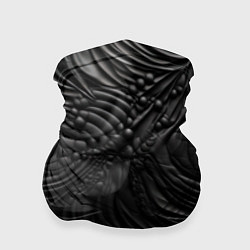 Бандана-труба Черная текстура из кожи, цвет: 3D-принт