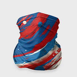 Бандана-труба Краски в цветах флага РФ, цвет: 3D-принт
