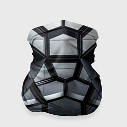 Бандана-труба Объемная черная конструкция, цвет: 3D-принт