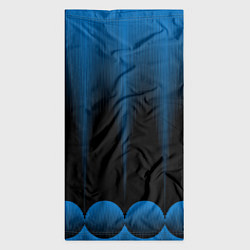 Бандана-труба Сине-черный градиент в полоску, цвет: 3D-принт — фото 2